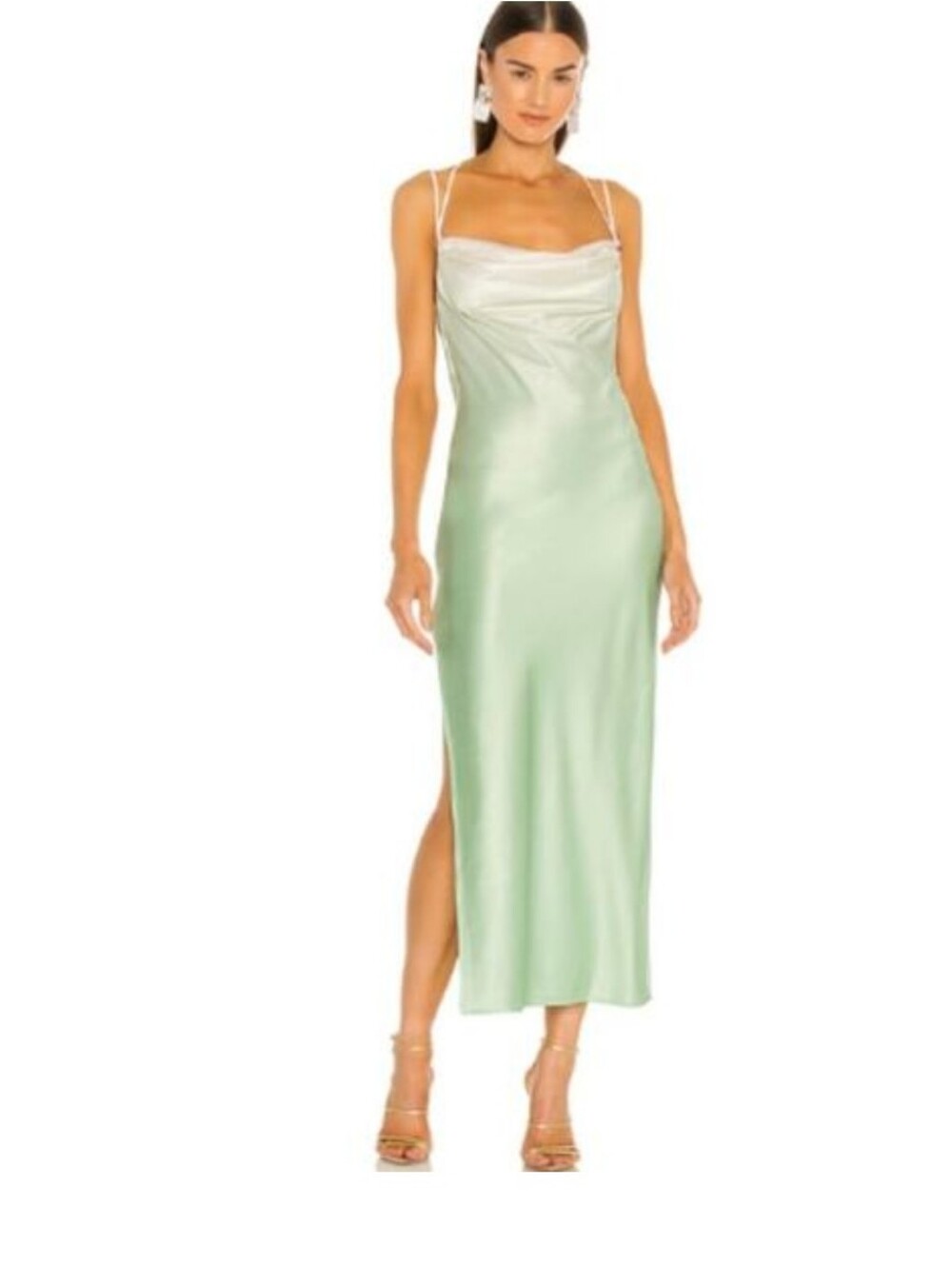 Michael Costello x REVOLVE Porter Dress in Mint Ombre XS